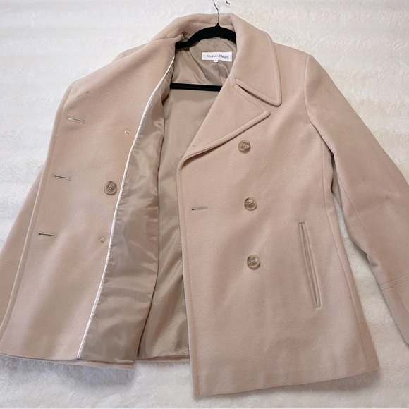 Calvin Klein Women’s Double Breasted Peacoat - Picture 3 of 7